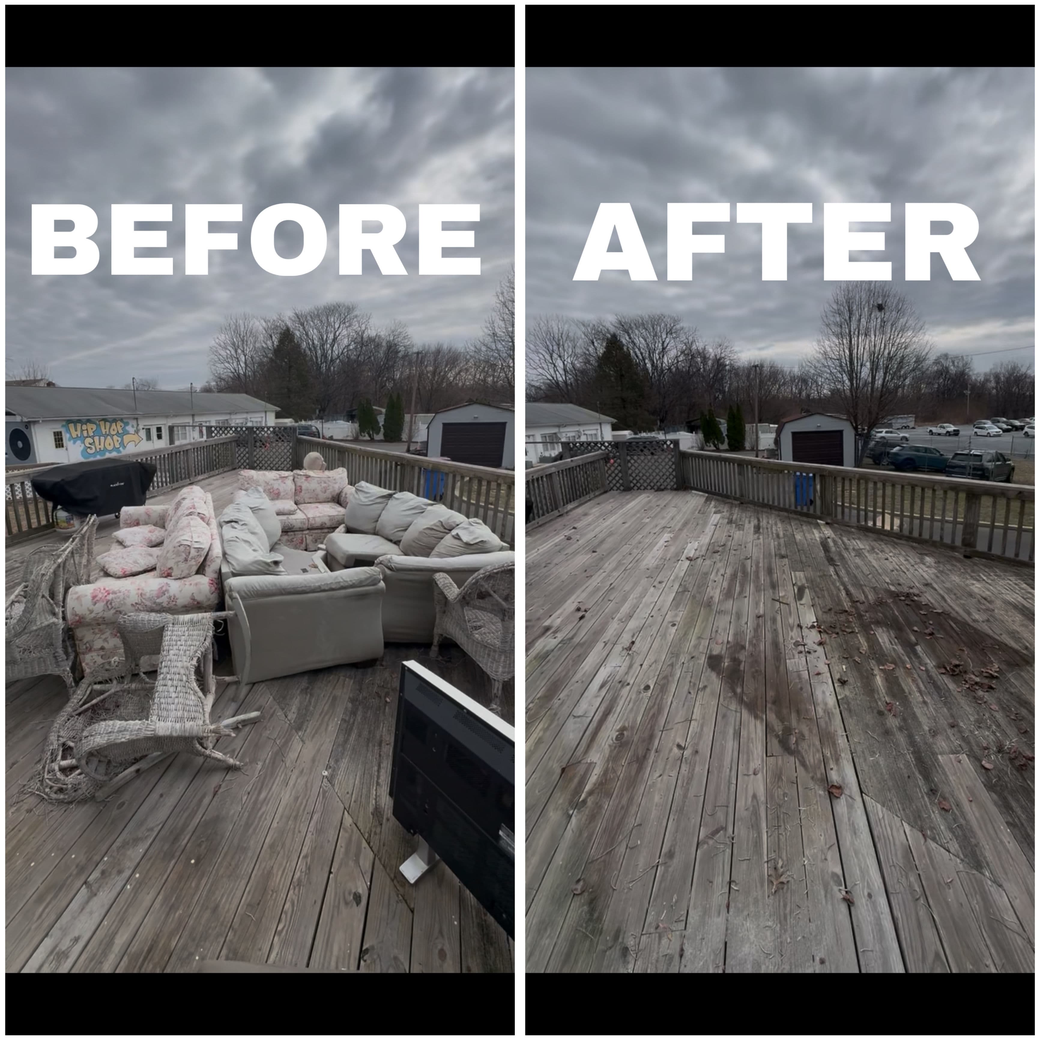 Project Old Patio Furniture Hauled Off a Cluttered Deck image