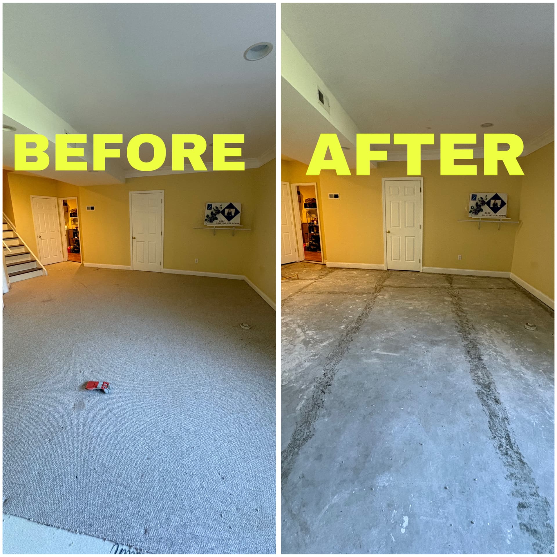 Old Basement Carpet Pulled Out and Hauled Away in Princeton NJ image